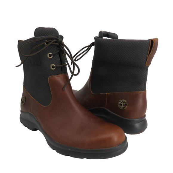 Timberland Shoes - TIMBERLAND Women's Brown Black Leather Turain Waterproof Ankle Rain Boots 7